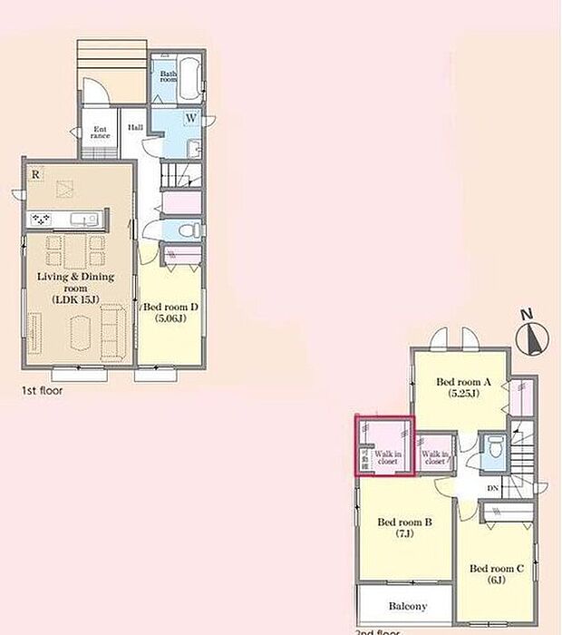 【4LDK】広々ウォークインクローゼット等、収納豊富な4ＬＤＫプラン♪