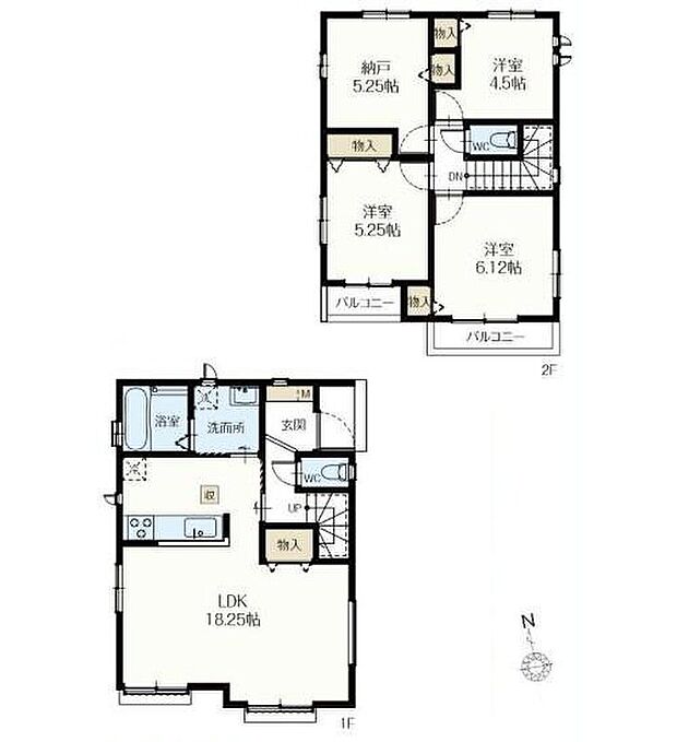 【3LDK+S】LDKは約１８帖開放感！収納豊富で“片付く家”各居室収納＋1階収納＋納戸付き。
季節物やストック、アウトドア用品までしっかり収まり、生活感を出さずに暮らせます。
