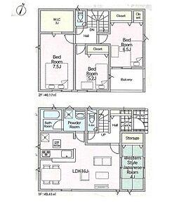主寝室には3帖の大容量WIC♪衣類を一括収納でき衣替えもラクラクです◎
洗濯物やお布団をたっぷり干せてしっかり乾く南向きワイドバルコニー☆
防犯カメラ付きで防犯面も安心です！ 