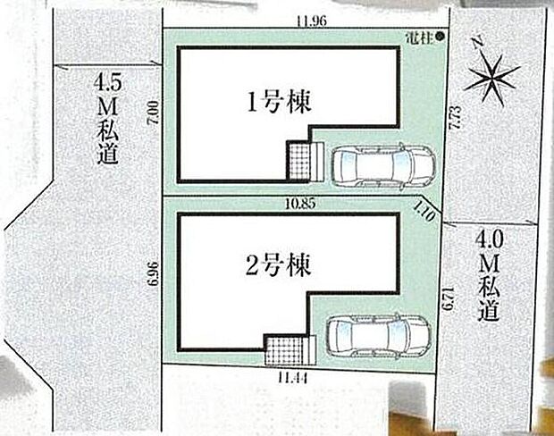 【全体区画図】ＪＲ総武線「本八幡」駅バス15分
バス停『貝塚入口』停歩5分♪
落ち着いた住環境で心安らぐ低層住宅地。周辺に高い建物が無く、空が広く大きく感じられます。