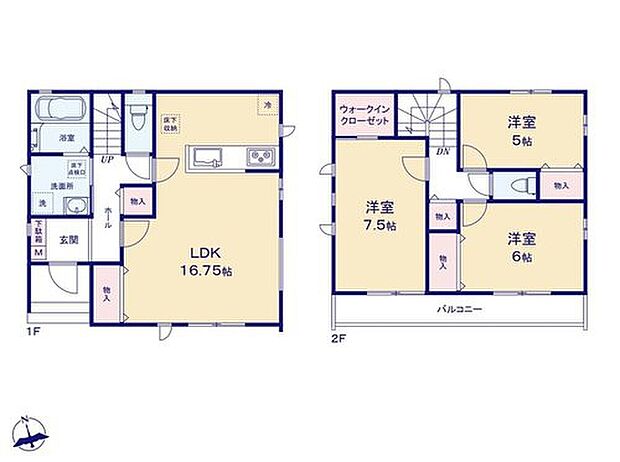 【3LDK】◇家事の負担を軽減させる食洗機・浴室乾燥機付き♪
◇ゆとりある主寝室7.5帖にはWIC付きで室内すっきり♪快適な空間でおくつろぎいただけます◎
◇リビングは2か所から出入りできる便利な動線設計♪