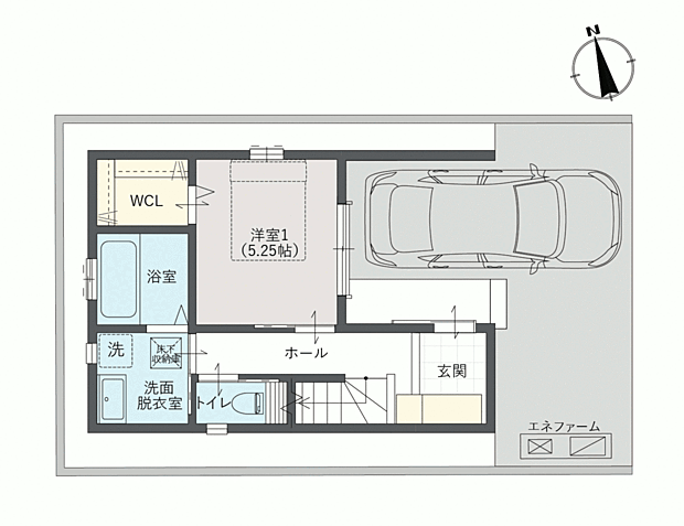 大きなWICが魅力の1F洋室。