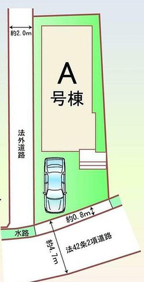 【ホームページに現地動画掲載中】●年中無休：当日予約可●区画図です。角地につき陽当り・通風良好です