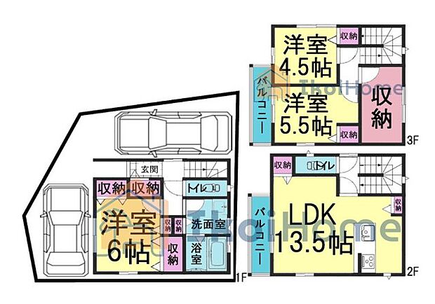 【ホームページに現地動画掲載中】●年中無休:当日予約可●3SLDK+3階建てのお家♪