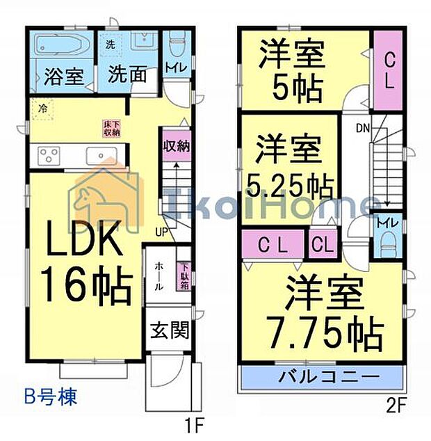 ●年中無休：当日予約可●LDK16帖！全居室収納完備の3LDKの間取り。主寝室は7.75帖ございます