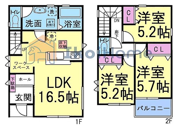 ●年中無休：当日予約可●LDK約16.5帖！2面採光で陽当り良好！2階洋室3部屋ございます！