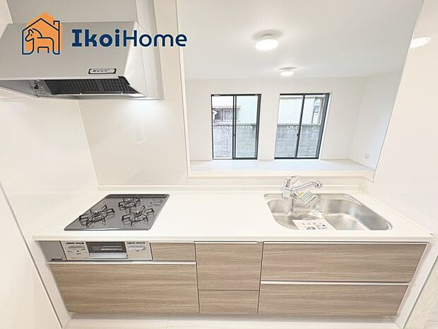 【キッチン】【ホームページに現地動画掲載中】●年中無休：当日予約可●収納力豊富！浄水器付き！