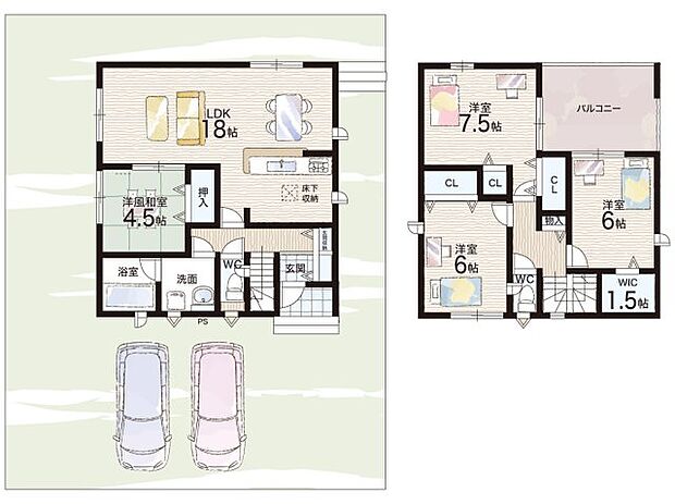 【4LDK】○三雲小学校・・・徒歩43分 ○甲西中学校・・・徒歩33分