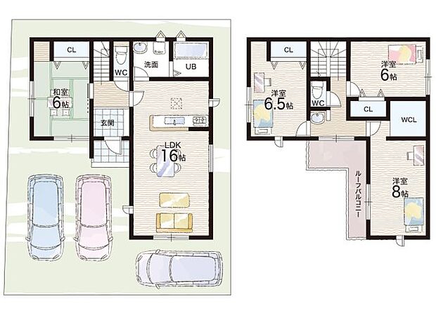 【4LDK】○橋北小学校・・・徒歩6分 ○橋北中学校・・・徒歩5分