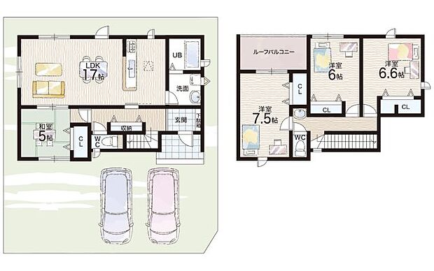 【4LDK】○高茶屋小学校・・・徒歩6分 ○南郊中学校・・・徒歩5分
