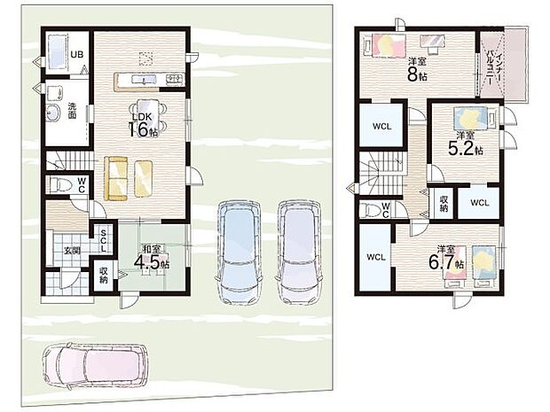 【4LDK】○藤水小学校・・・徒歩10分 ○橋南中学校・・・徒歩27分