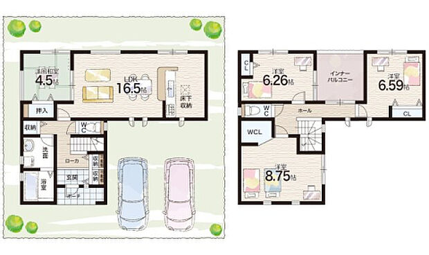 【4LDK】○神照小学校・・・徒歩19分 ○北中学校・・・徒歩20分