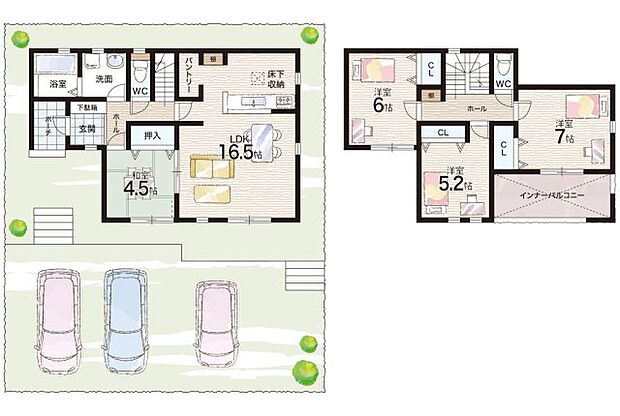 【4LDK】○南立誠小学校・・・徒歩5分 ○橋北中学校・・・徒歩7分