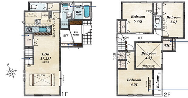 【4LDK】○瀬田北小学校・・・徒歩8分 ○瀬田北中学校・・・徒歩7分