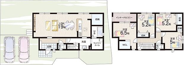 【4LDK】○和邇小学校・・・徒歩3分 ○志賀中学校・・・徒歩43分