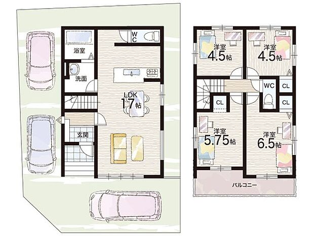 【4LDK】○守山小学校・・・徒歩14分 ○守山南中学校・・・徒歩3分