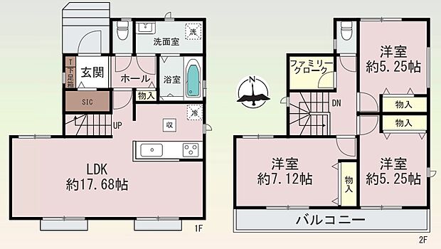 【3LDK+S(納戸)】○八幡小学校・・・徒歩17分 ○男山中学校・・・徒歩17分