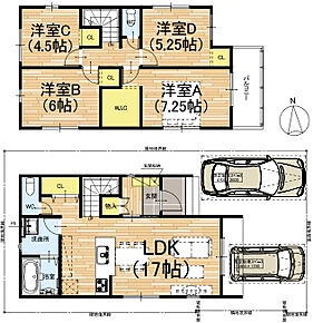 ○長等小学校・・・徒歩19分 ○皇子山中学校・・・徒歩7分 