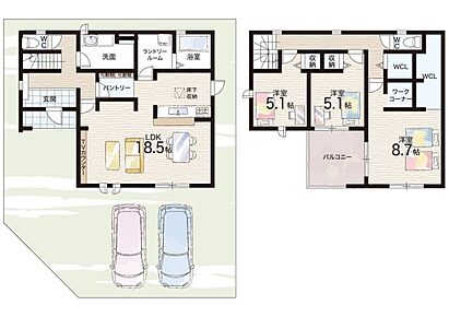 ○神照小学校・・・徒歩3分 ○北中学校・・・徒歩18分 