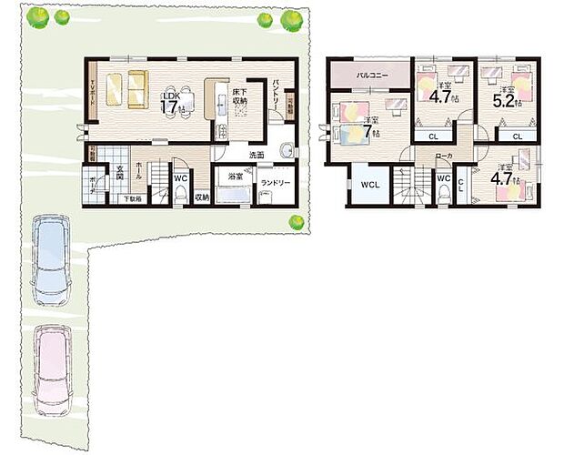 【4LDK】○曽根小学校・・・徒歩9分 ○松陽中学校・・・徒歩15分