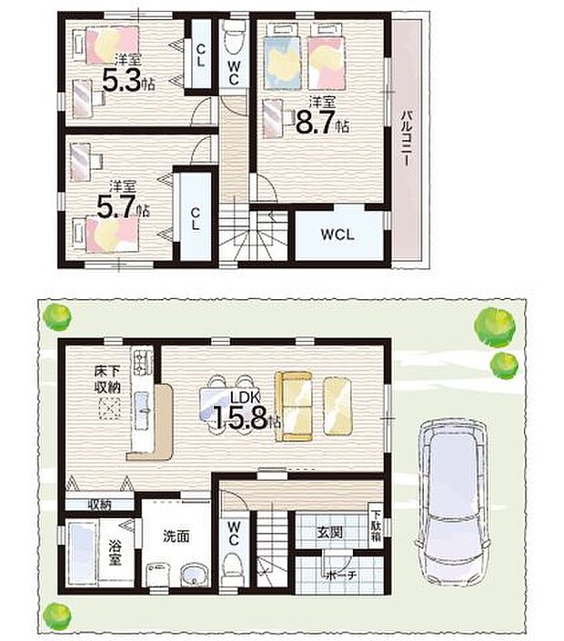 【3LDK】○貴崎小学校・・・徒歩３分 ○望海中学校・・・徒歩１８分