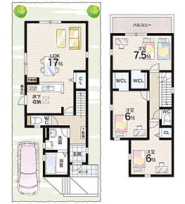 ○松が丘小学校・・・徒歩7分 ○朝霧中学校・・・徒歩10分 