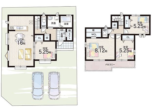 【4LDK】○錦浦小学校・・・徒歩9分 ○魚住中学校・・・徒歩32分