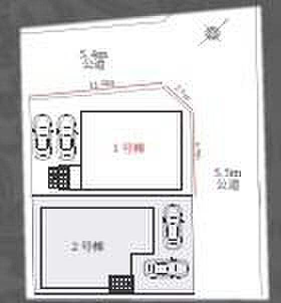 北西角地☆道路幅員５ｍ以上で駐車楽々♪