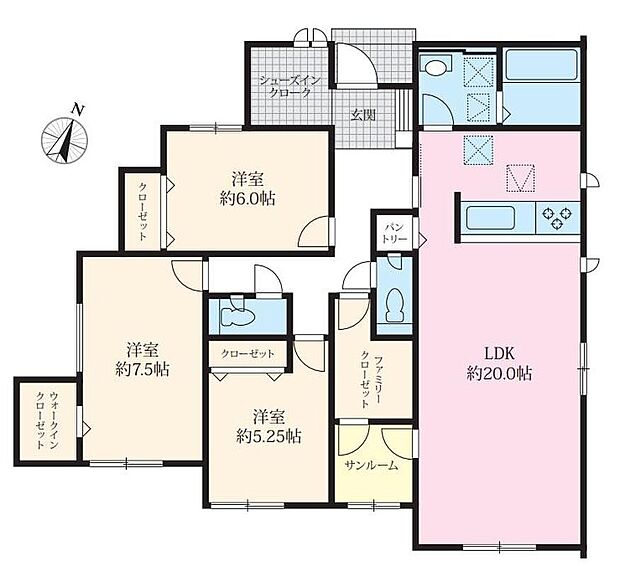 (1号棟)、価格4290万円、3LDK、土地面積235.7m2、建物面積101.02m2