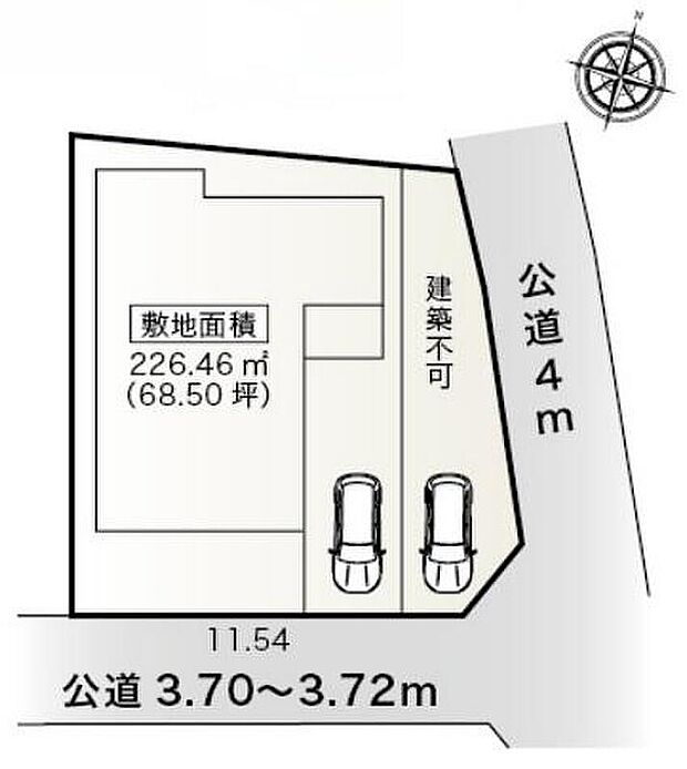 【全体区画図】１棟販売！南面道路＋角地で日当たり、見通しも良好な立地です♪