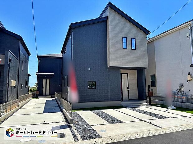 【現地外観写真】【１号棟】平日・お仕事帰りなど、いつでもご案内させていただきます！デザイン・目に見える設備面も大切ですが、耐震構造で地震に強い家の為、次代へ繋ぐ強固な住宅です。