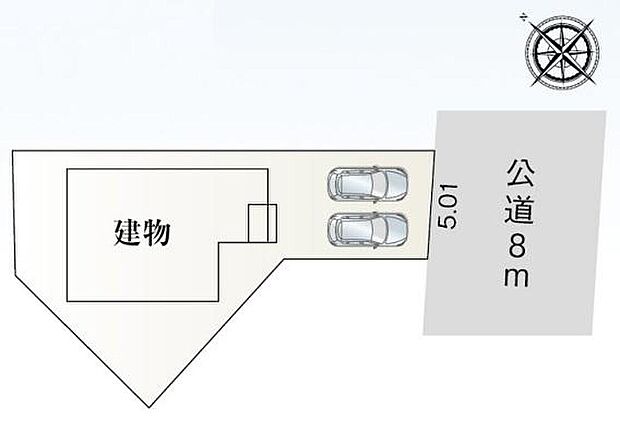 【全体区画図】前面道路幅員8mで見通し良好です◎