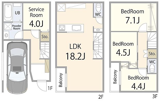 【参考プラン間取図】家族が快適に暮らせる3LDK+Sタイプ。充実の居住空間と豊富な収納で、ライフスタイルに合わせた使い方が楽しめます。