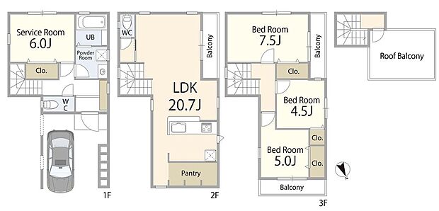 建物プラン間取:3LDK+S 建物プラン面積:123.93m2 建物プラン価格:2080万円 3SLDKのゆとりある間取りに、WIC・パントリーを完備。収納力抜群で、すっきりとした暮らしを実現できるプランです。