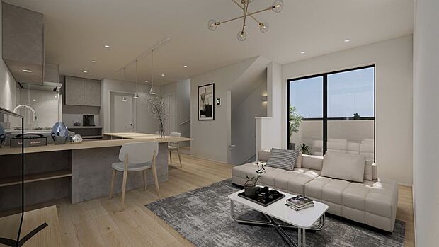 【完成予想図（内観）】【内観イメージパース】※掲載の家具・家電はイメージであり、販売価格には含まれません。