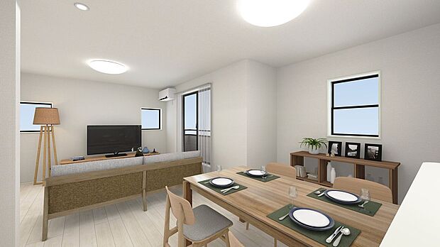 【完成予想図（内観）】【内観イメージパース】