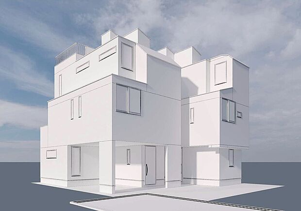 【外観パース図】【完成イメージパース】