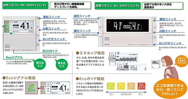 【その他設備】【台所&浴室リモコン】