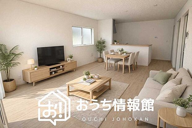 現地写真（リビング）
フローリング材には、木目、色調など木材特有の風合いがあり、ナチュラルな美しさになっています。