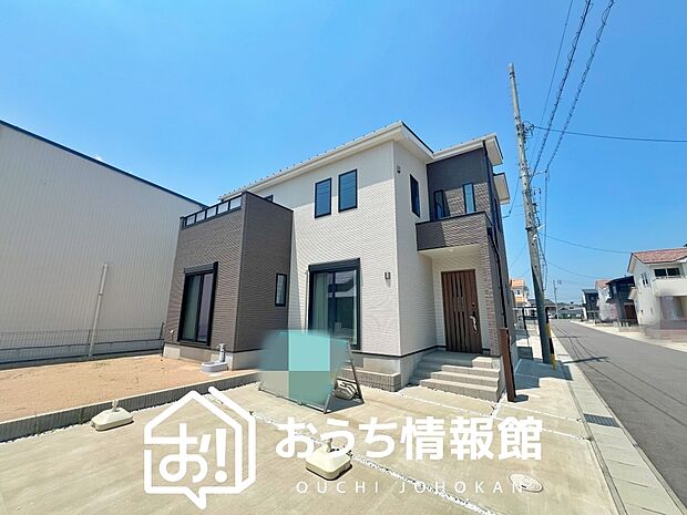 【現地写真(外観)【1号地】】全居室複層ガラスで夏は涼しく、冬は暖かいおうちです。