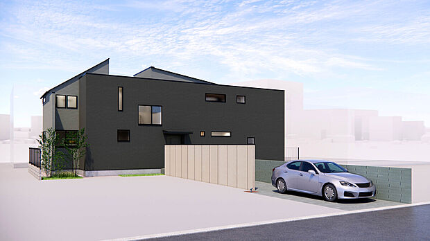 【建物完成イメージパース：外観】
「吉祥寺」駅徒歩14分ながら閑静な住宅街に佇む、人気の吉祥寺アドレスのデザイナーズ住宅が誕生！