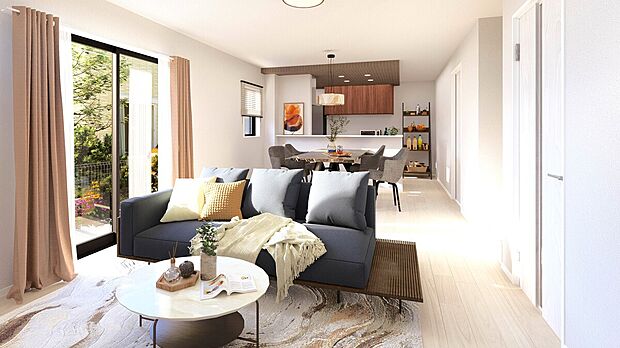 【建物プラン例：LDK】
建売では叶わないプラン・カラーセレクトのご相談が可能なため、よりお客様の理想に近い住宅が実現可能となっています！
