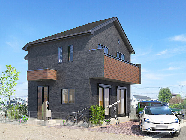 【建物イメージパース】
JR五日市線「武蔵引田」駅まで徒歩3分の立地に佇む邸宅が誕生！南公道約5.9ｍに面した陽当り良好立地。