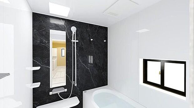 【【施工例:Bath Room】】1坪タイプのバスルーム。足を伸ばしてゆったりと浸かれるのはもちろん、洗い場も広さがあるので立ったりしゃがんだりする動作もスムーズに行えます。