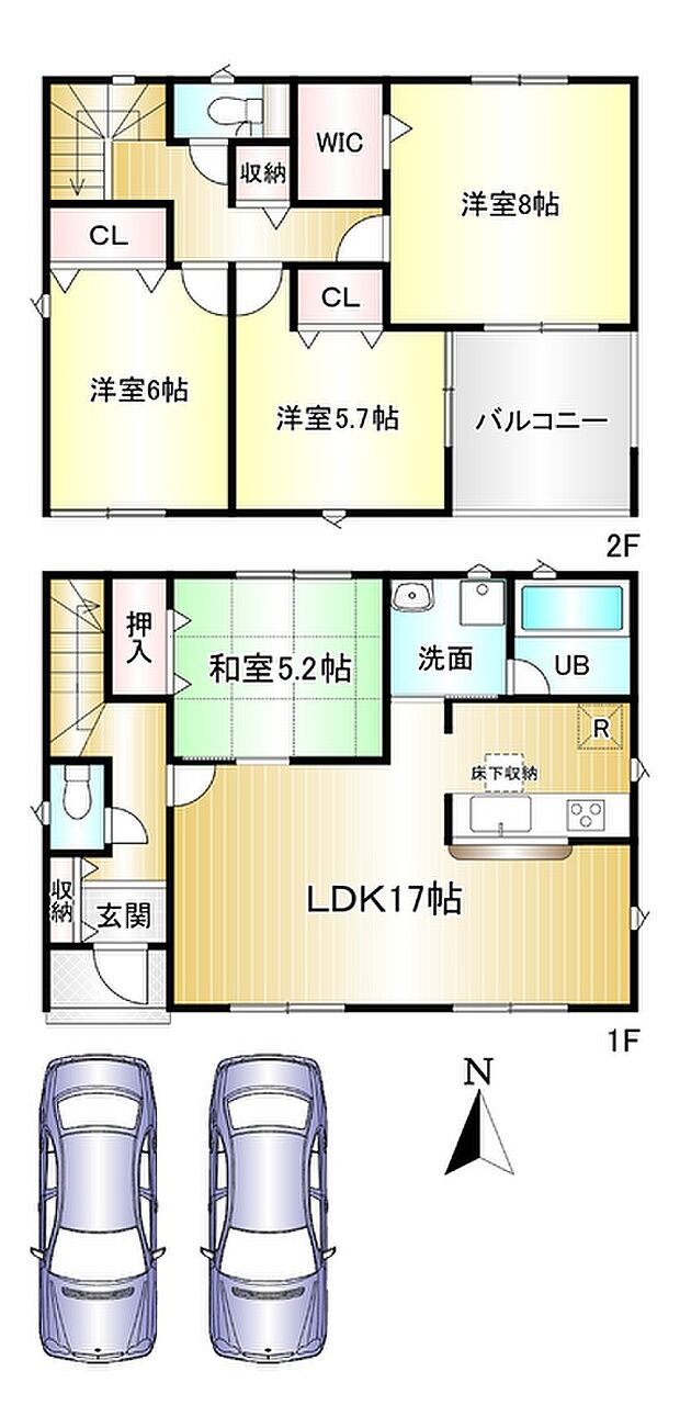 4LDK 土地面積:218.80m2 建物面積:98.81m2 駐車2台可