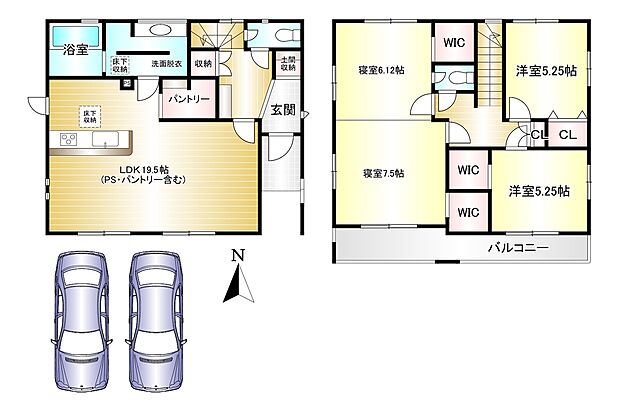 【3(4)LDK】※間仕切り壁は有償