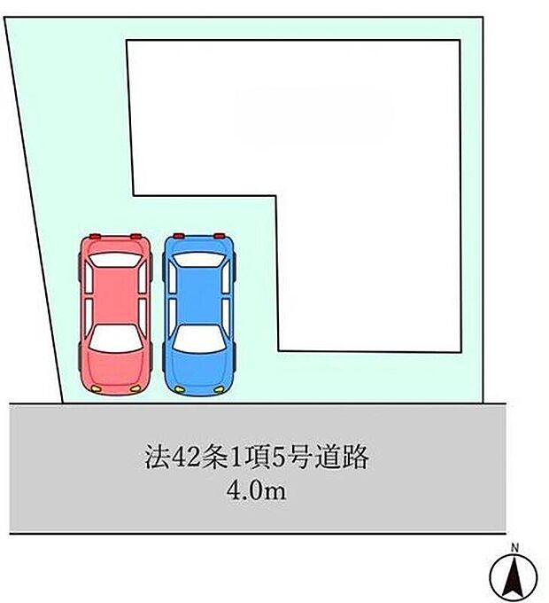 車種により、カースペース2台分ございますので、家族分の自転車を駐輪したり、来客用の駐車スペースとしてもお使いいただけます♪