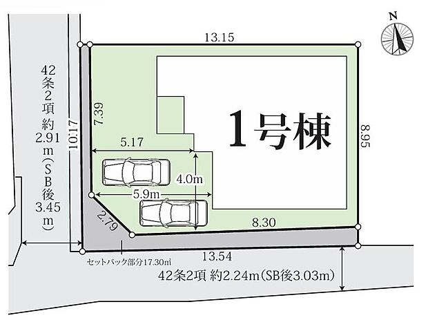 【区画図】
カースペース２台分ございます（車種によります）ので、家族分の自転車を駐輪したり、来客用の駐車スペースとしてもお使いいただけます♪近鉄南大阪線「坊城」駅から徒歩９分です♪