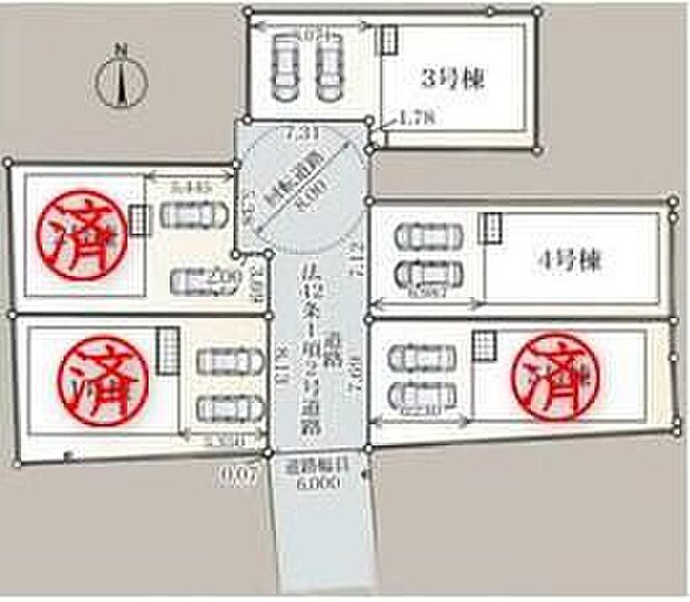 【区画図】
お車2台駐車可能♪お子様の遊び場としてや、ガーデニングなどいろいろと楽しみが増えそうです♪