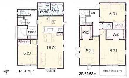 ◇窓付きの明るく爽やかなキッチンスペース♪床下収納もございますので、いつでもすっきりとお使い頂けそうです♪
◇２階２居室に、ウオークインクローゼット♪お部屋を広くお使いいただけます♪ 